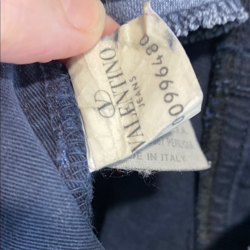Valentino Made in Italy Navy Straight Leg Jeans Size 32 Designer Vintage - Picture 8 of 10